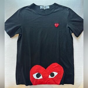 Com-me des Garçons Play Men's Black Shirt